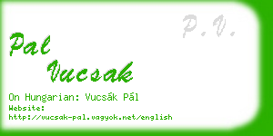 pal vucsak business card